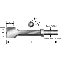 Pneumatic Chisel With  Retaining Collar Solutions industrielles ALPHA