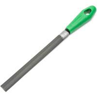 Lime &agrave; taille crois&eacute;e avec poign&eacute;e verte, Demi-ronde, 8", B&acirc;tarde Solutions industrielles ALPHA