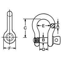 Carbon Steel Anchor Shackle Solutions industrielles ALPHA