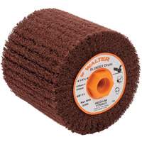 Tambour de conditionnement de surface Blendex ALLSTEEL, 4-1/4" dia. x 4" la, 5/8"-11 Arbre, Grain Moyen Solutions industrielles ALPHA