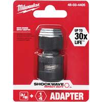 Adaptateur de douille carr&eacute;e &agrave; hexagonale pour tournevis &agrave; percussion Shockwave, Chocs, Prise 1/4", Douille 3/8", 1,875" lo Solutions industrielles ALPHA