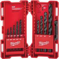 Jeu de forets &eacute;tag&eacute;s Thunderbolt, 14 morceaux, Acier Solutions industrielles ALPHA