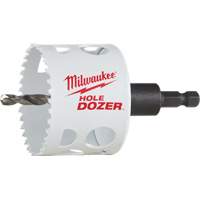 Scie-cloche Hole Dozer avec arbre, 2-1/2", Profondeur de la coupe 1-5/8", Bim&eacute;tal Solutions industrielles ALPHA