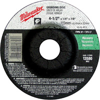 Meule, 4-1/2" x 1/4", Arbre 7/8", Carbure de silicium, Type 27 Solutions industrielles ALPHA