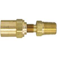Raccord pour boyau r&eacute;utilisable filetage NPT 3/8", 11/16" dia., Laiton Solutions industrielles ALPHA
