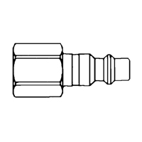 Quick Couplers - 1/2" Industrial, One Way Shut-Off - Plugs, 3/8" Solutions industrielles ALPHA