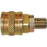 Quick Couplers - 1/4" Industrial, One Way Shut-Off - Automatic Couplers, Brass Solutions industrielles ALPHA