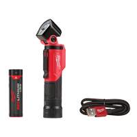 Lampe de poche pivotante USB, DEL, 500 lumens, Piles Rechargeable Solutions industrielles ALPHA