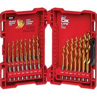 Jeu de forets pour perceuses et cl&eacute;s &agrave; chocs Shockwave, 23 morceaux, Titane Solutions industrielles ALPHA