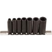 Jeu de douilles, 7 Mcx, Chocs, Prise de 1/4", Profond Solutions industrielles ALPHA