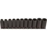 Jeu de douilles longues, 11 Mcx, Chocs, Prise de 3/8", Profond Solutions industrielles ALPHA
