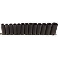 Jeu de douilles longues, 13 Mcx, Chocs, Prise de 1/2", Profond Solutions industrielles ALPHA