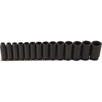 Jeu de douilles longues, 14 Mcx, Chocs, Prise de 1/2", Profond Solutions industrielles ALPHA