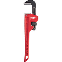 Cl&eacute; &agrave; tuyau, Cap des m&acirc;choires 1-1/2", Longueur 10", Fini Rev&ecirc;tement en poudre, Prise Ergonomique Solutions industrielles ALPHA