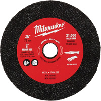 Meule de tronçonnage des m&eacute;taux, 3" x 0,04", Arbre 3/8" Solutions industrielles ALPHA
