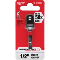 Adaptateur de douille &agrave; chocs Shockwave, 1/4" Prise, Dimension m&acirc;le 1/2", Sph&eacute;rique, 2" lo Solutions industrielles ALPHA