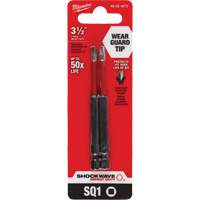 Embout de tournevis Shockwave Impact Duty, Carr&eacute;e, Embout #1, Prise 1/4", Longueur 3-1/2" Solutions industrielles ALPHA