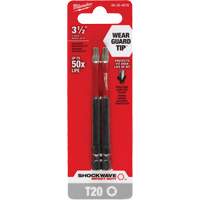 Embout de tournevis Shockwave Impact Duty, Torx, Embout T-20, Prise 1/4", Longueur 3-1/2" Solutions industrielles ALPHA