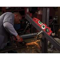 Die Cast Torpedo Level with 360 Degree Locking Vial, 10" L, Aluminum, 3 Vials, Magnetic Solutions industrielles ALPHA