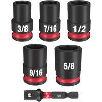 Jeu de douilles SAE &agrave; 6 pans Shockwave Impact Duty, 6 Mcx, Chocs, Prise de 3/8" Solutions industrielles ALPHA