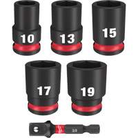 Jeu de douilles m&eacute;triques &agrave; 6 pans Shockwave Impact Duty, 6 Mcx, Chocs, Prise de 3/8" Solutions industrielles ALPHA