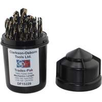 Jeu de forets de m&eacute;canicien 2 tons 29 mcx, Acier rapide Solutions industrielles ALPHA