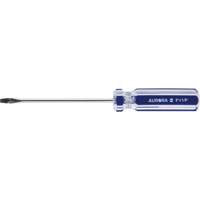 Tournevis &agrave; fente bleu transparent avec bandes , Tige de 1/8", Ronde, Prise en Plastique Solutions industrielles ALPHA