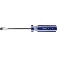 Tournevis &agrave; fente bleu transparent avec bandes, Tige de 1/4", Ronde, Prise en Plastique Solutions industrielles ALPHA