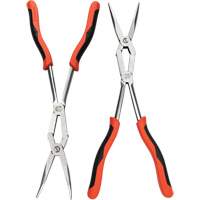 Jeu de pinces bimat&eacute;riau &agrave; bec long droite et pli&eacute;e X2, 2 Morcea Solutions industrielles ALPHA