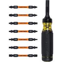 Tournevis &agrave; rochet multi-foret &agrave; zone de torsion et r&eacute;sistance nominale contre les chocs 15-en-1, 9-1/2" lo, Prise Coussin&eacute;e Solutions industrielles ALPHA