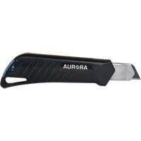 Couteau professionnel de 18 mm avec verrouillage &agrave; cliquet, Acier inoxydable, Robuste, Prise en Plastique Solutions industrielles ALPHA