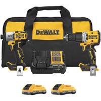 Ensemble 2 outils tournevis &agrave; chocs/perfomarteau XR avec bloc-piles POWERPACK, 20 V Solutions industrielles ALPHA