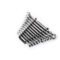 Jeu de cl&eacute;s SAE &agrave; 12 pans et 90 dents, T&ecirc;te articul&eacute;e/Combinaison &agrave; cliquet, 10 morceaux, Imp&eacute;rial Solutions industrielles ALPHA