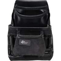 Phantom Collection Heavy-Duty Nail & Tool Bag, Leather, 10 Pockets, Black Solutions industrielles ALPHA
