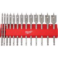 Ensemble de m&egrave;ches plates, 13 morceaux, Acier &agrave; haute teneur en carbone Solutions industrielles ALPHA