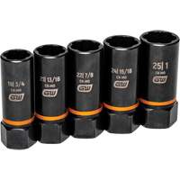 Jeu de douilles d'extraction Bolt Biter, 5 Mcx, Chocs, Prise de 1/2", Profond Solutions industrielles ALPHA