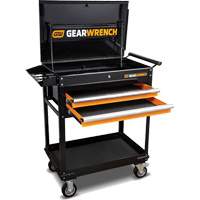 Utility Cart, 2 Drawers, 32-1/2" W x 42" H, Black/Orange Solutions industrielles ALPHA