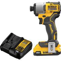 Ensemble de tournevis &agrave; chocs sans fil et sans balai, 1/4", 1700 lb-po Couple max., 20 V, Lithium-ion Solutions industrielles ALPHA