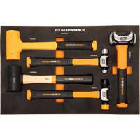 Mixed Hammer Set in Foam Storage Tray, 5 Pieces Solutions industrielles ALPHA