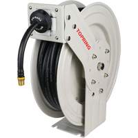 MAXREEL Single-Arm Automatic Rewind L Hose Reel with Rubber Hose, Air, 3/8" x 50', Single Hose, 250 PSI Solutions industrielles ALPHA