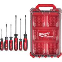 Ensemble de tournevis &agrave; prise coussin&eacute;e avec organisateur compact &agrave; profil bas PACKOUT, 6 m Solutions industrielles ALPHA
