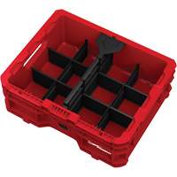 Bac &agrave; profil bas PACKOUT, 15" x 18-5/8" x 6-5/8", Noir/Rouge Solutions industrielles ALPHA