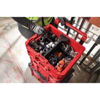 Bac &agrave; profil bas PACKOUT, 15" x 18-5/8" x 6-5/8", Noir/Rouge Solutions industrielles ALPHA