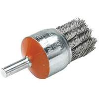 Brosse mont&eacute;e &agrave; fils nou&eacute;s, 1-1/8" dia., dia. Des fils 0,02", Tige 1/4" Solutions industrielles ALPHA