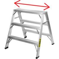 Industrial-Duty Sawhorse, 2' H x 31.9375" W x 23.50" D, 300 lbs. Capacity, Aluminum Solutions industrielles ALPHA