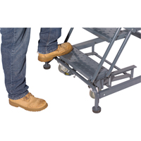 Weight Actuated Lockstep Rolling Ladders, 6 Steps, 24" Step Width, 60" Platform Height, Steel Solutions industrielles ALPHA