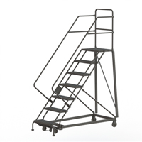 &eacute;chelles robustes en angle de s&eacute;curit&eacute;, 7 marches, Perfor&eacute;, Inclinaison 50°, Hauteur 70" Solutions industrielles ALPHA