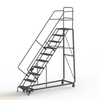 &eacute;chelles robustes en angle de s&eacute;curit&eacute;, 10 marches, Perfor&eacute;, Inclinaison 50°, Hauteur 100" Solutions industrielles ALPHA