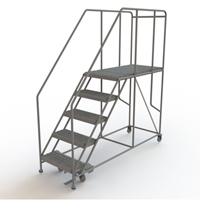 Plateforme de travail mobile, Acier, 5 Marches, 50" ha, 47" p, 24" Marche, Stri&eacute; Solutions industrielles ALPHA