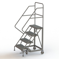 Safety Slope Rolling Ladder, 4 Steps, Serrated, 50° Incline, 40" High Solutions industrielles ALPHA